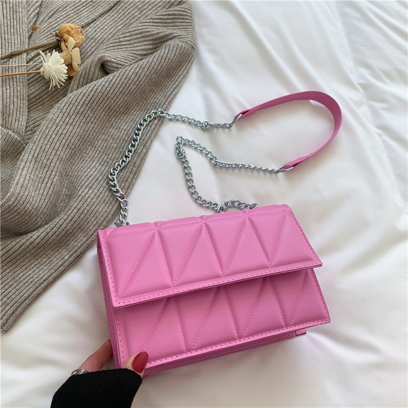 Wholesale Diamond Chain Embroidery Small Square Bag Mini Crossbody Shoulder Bag